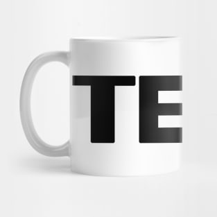 No I In Team - Black Text Mug